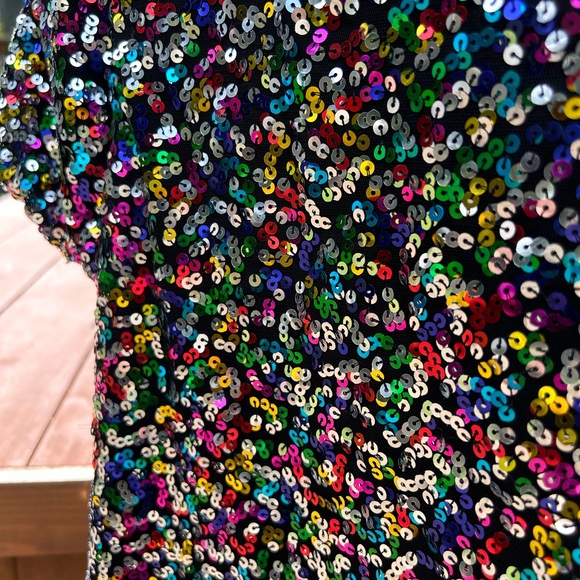 Garanimal 365 kids Sequence top Girls sz 8. Multi Color sequence glittering - Picture 5 of 5